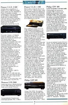 CLD 2600 - CLD 1500 - PHILIPS SONY LDP 600 - THOMSON LVD 2000
